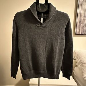 British Khaki brand shawl collar sweater.